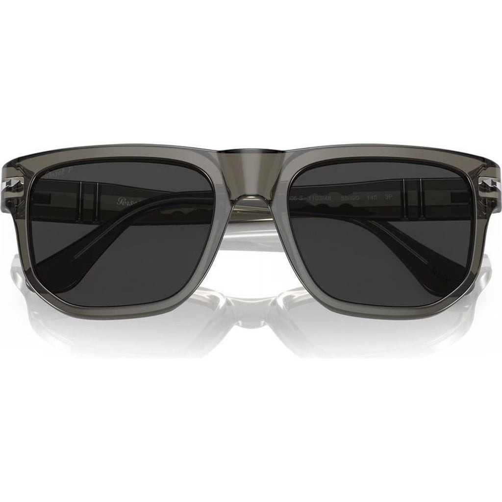 PO3306S, Opal Smoke/Dark Grey Polarised Glass Lenses 55 Eye Size
