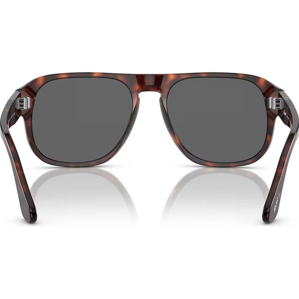 PO3310S, Havana/Black Glass Lenses 57 Eye Size