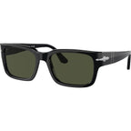 PO3315S, Black/Green Glass Lenses 55 Eye Size