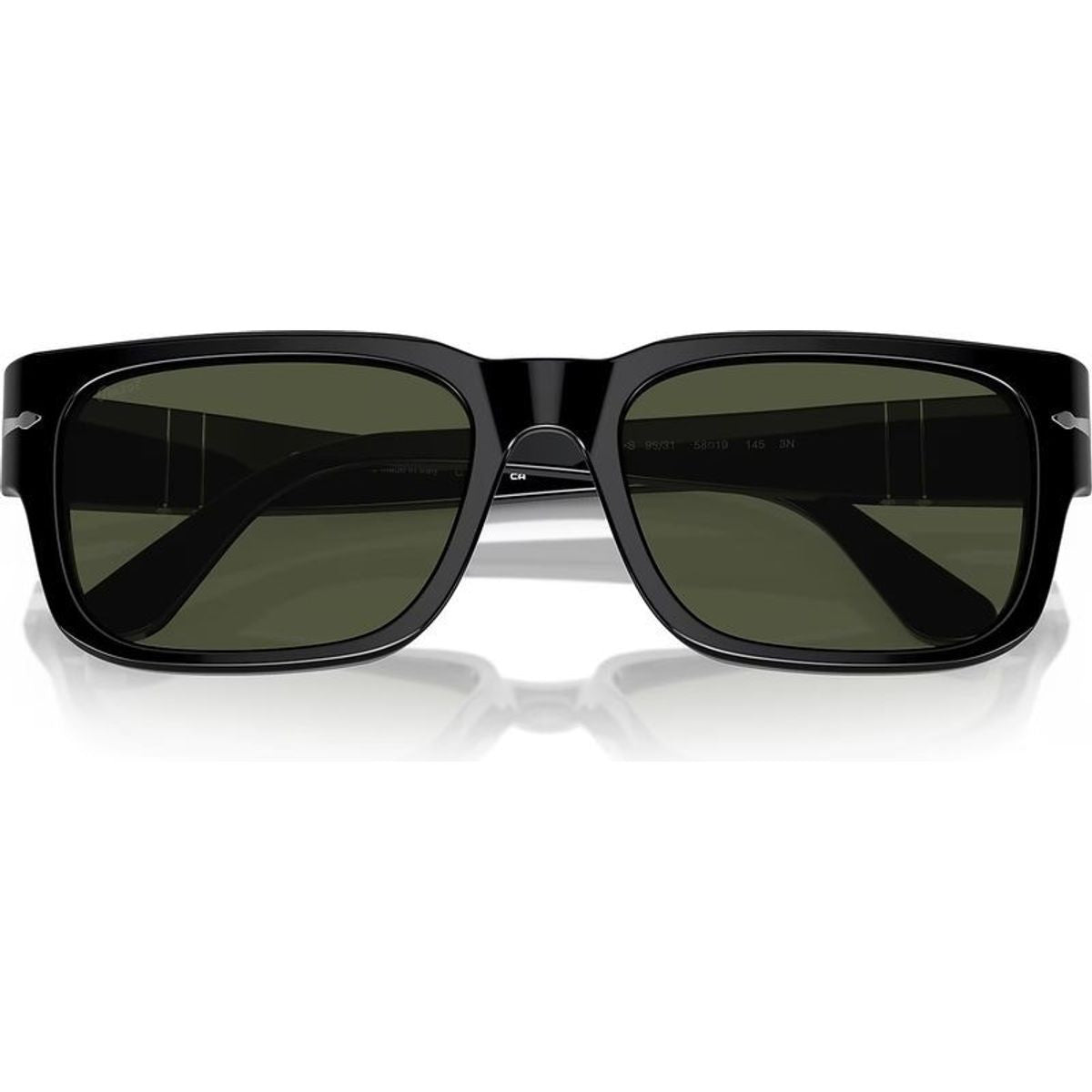 PO3315S, Black/Green Glass Lenses 55 Eye Size