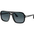 PO3328S, Black/Blue Gradient Polarised Glass Lenses 58 Eye Size