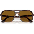 PO3328S, Brown and Bright Yellow/Brown Glass Lenses 58 Eye Size