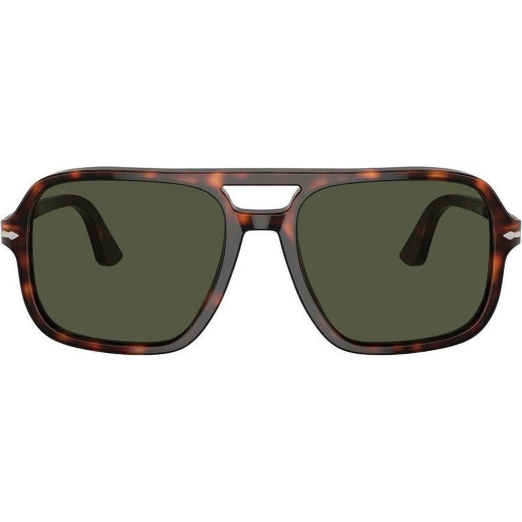 PO3328S, Havana/Green Glass Lenses 55 Eye Size