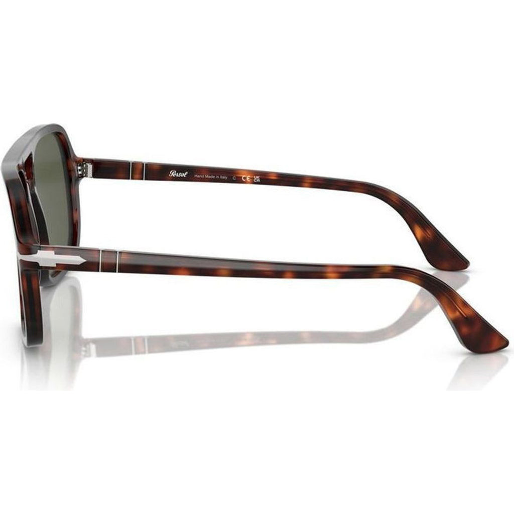 PO3328S, Havana/Green Glass Lenses 55 Eye Size