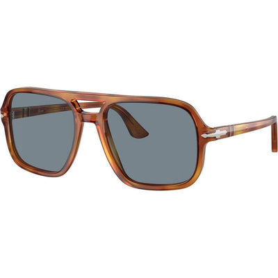 PO3328S, Terra Di Siena/Light Blue Glass Lenses 55 Eye Size