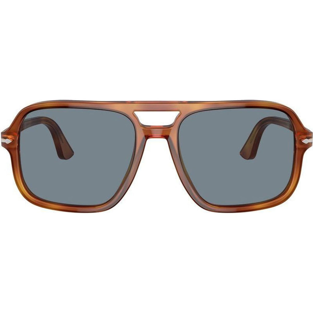 PO3328S, Terra Di Siena/Light Blue Glass Lenses 55 Eye Size