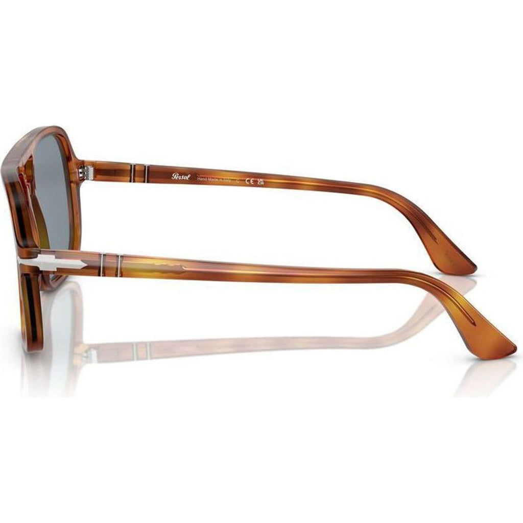 PO3328S, Terra Di Siena/Light Blue Glass Lenses 55 Eye Size