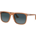 PO3336S, Transparent Brown/Blue Gradient Polarised Glass Lenses 57 Eye Size