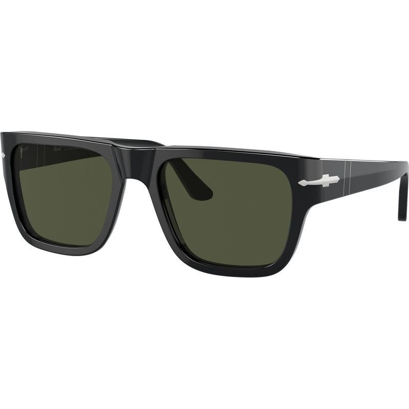 PO3348S, Black/Green Glass Lenses 57 Eye Size