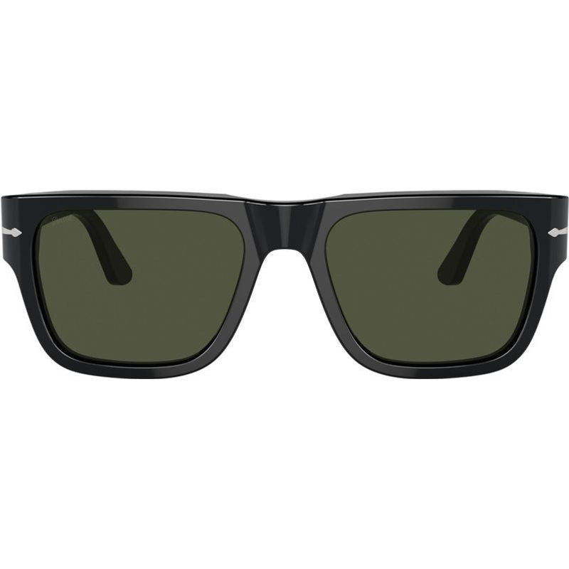 PO3348S, Black/Green Glass Lenses 57 Eye Size