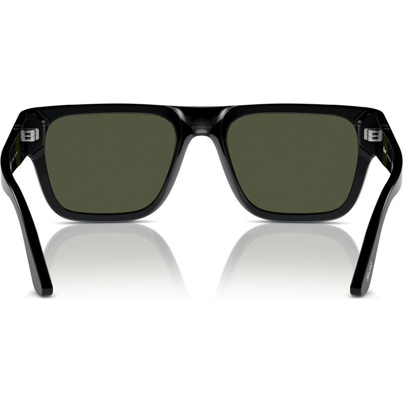 PO3348S, Black/Green Glass Lenses 57 Eye Size