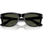 PO3372S, Black/Green Glass Lenses 53 Eye Size