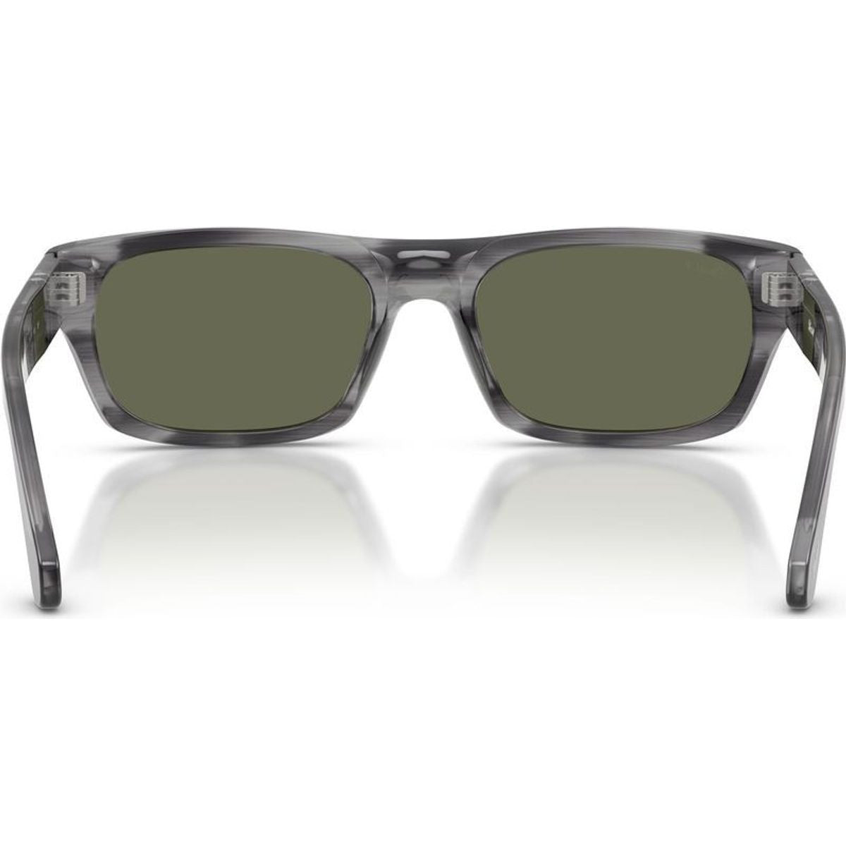 PO3398S, Striped Grey/Green Polarised Glass Lenses 55 Eye Size