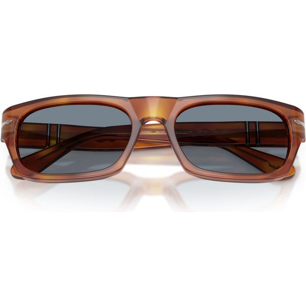 PO3398S, Terra Di Siena/Light Blue Glass Lenses 55 Eye Size