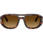 Vincent PO3373S, Havana/Brown Gradient Glass Lenses 53 Eye Size