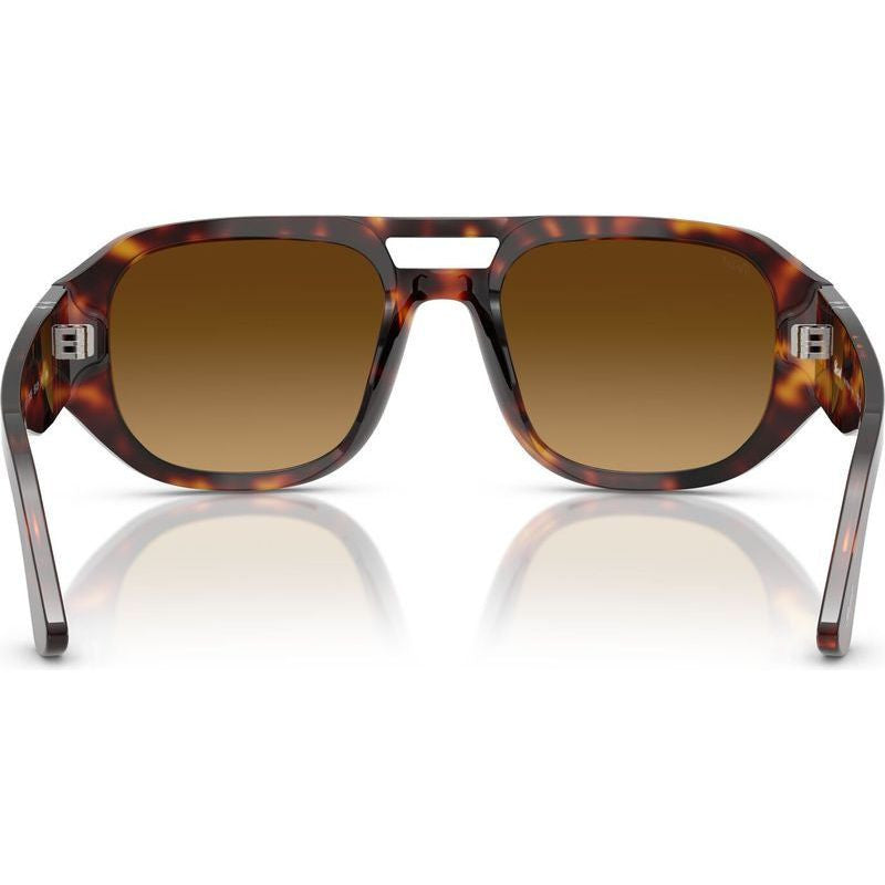 Vincent PO3373S, Havana/Brown Gradient Glass Lenses 53 Eye Size