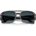 Vincent PO3373S, Striped Grey/Blue Gradient Glass Polarised Lenses 56 Eye Size