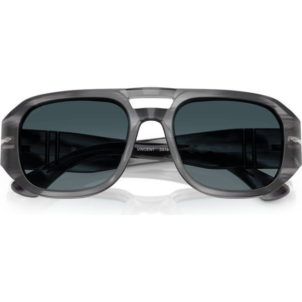 Vincent PO3373S, Striped Grey/Blue Gradient Glass Polarised Lenses 56 Eye Size