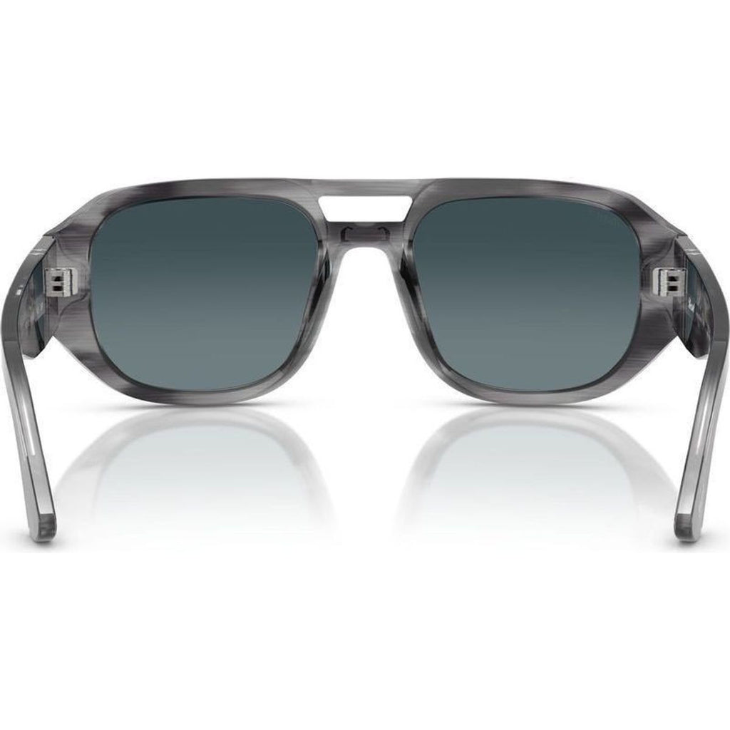 Vincent PO3373S, Striped Grey/Blue Gradient Glass Polarised Lenses 56 Eye Size