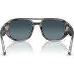 Vincent PO3373S, Striped Grey/Blue Gradient Glass Polarised Lenses 56 Eye Size
