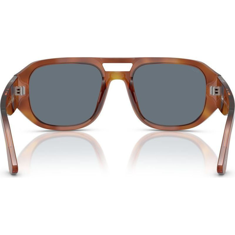 Vincent PO3373S, Terra Di Siena/Light Blue Glass Lenses 53 Eye Size