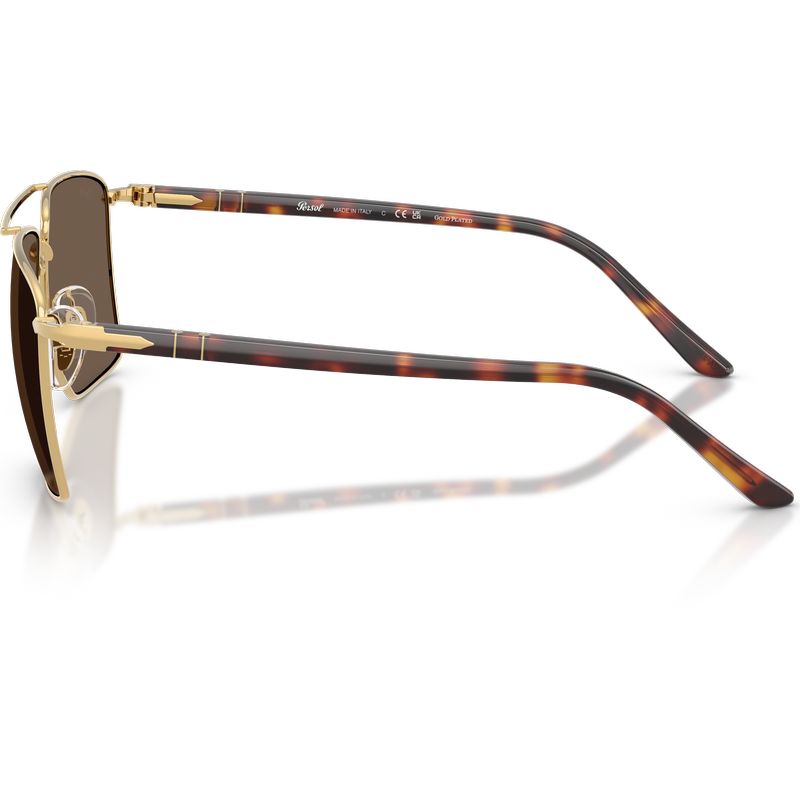 Persol PO1031S Gold Plating Dark Brown Glass Side