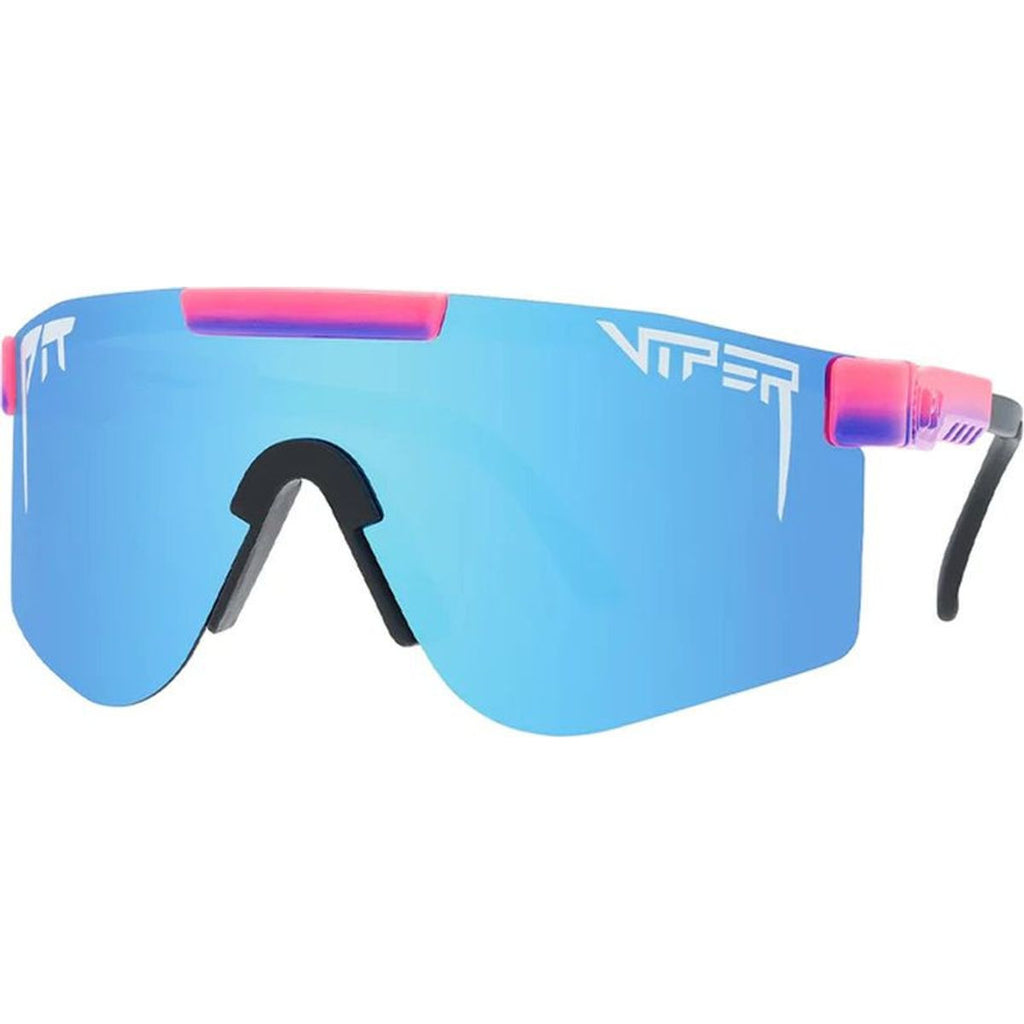 The Double Wides, Leisurecraft Pink Blue Gradient/Blue Mirror Polarised Lenses
