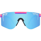 The Double Wides, Leisurecraft Pink Blue Gradient/Blue Mirror Polarised Lenses