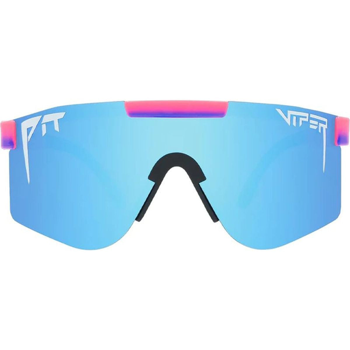 The Double Wides, Leisurecraft Pink Blue Gradient/Blue Mirror Polarised Lenses