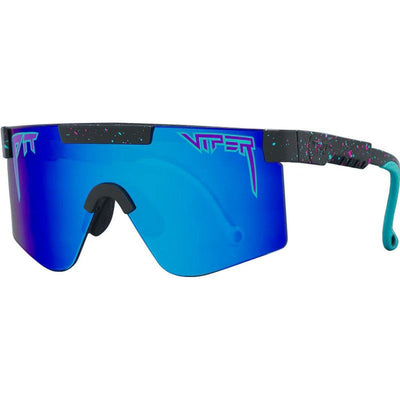 The Pit Viper Junior, Midnight Black Splatter/Blue Mirror Lenses