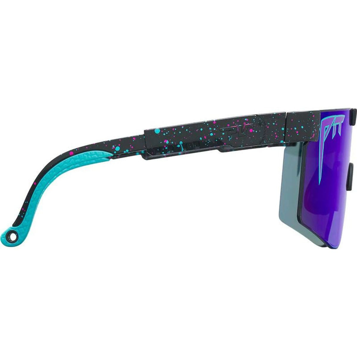 The Pit Viper Junior, Midnight Black Splatter/Blue Mirror Lenses