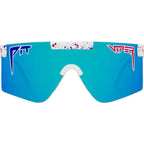 The Originals Narrow, Merika White Red Splatter/Blue HDPV Mirror Polarised Lenses
