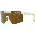 The Originals Narrow, Bel Air White Splatter/Gold HDPV Mirror Polarised Lenses
