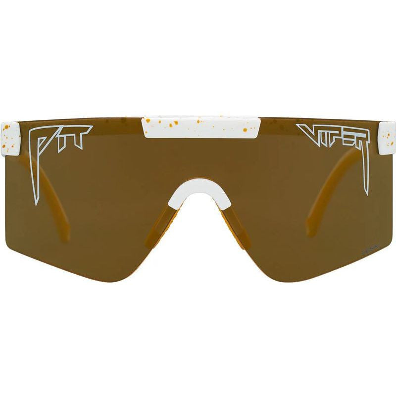 The Originals Narrow, Bel Air White Splatter/Gold HDPV Mirror Polarised Lenses