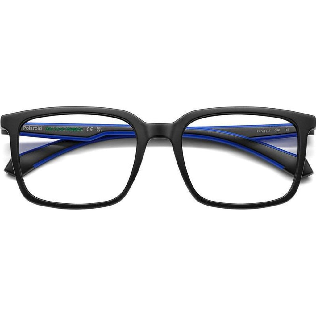 PLD D547, Matte Black Blue/Clear Lenses