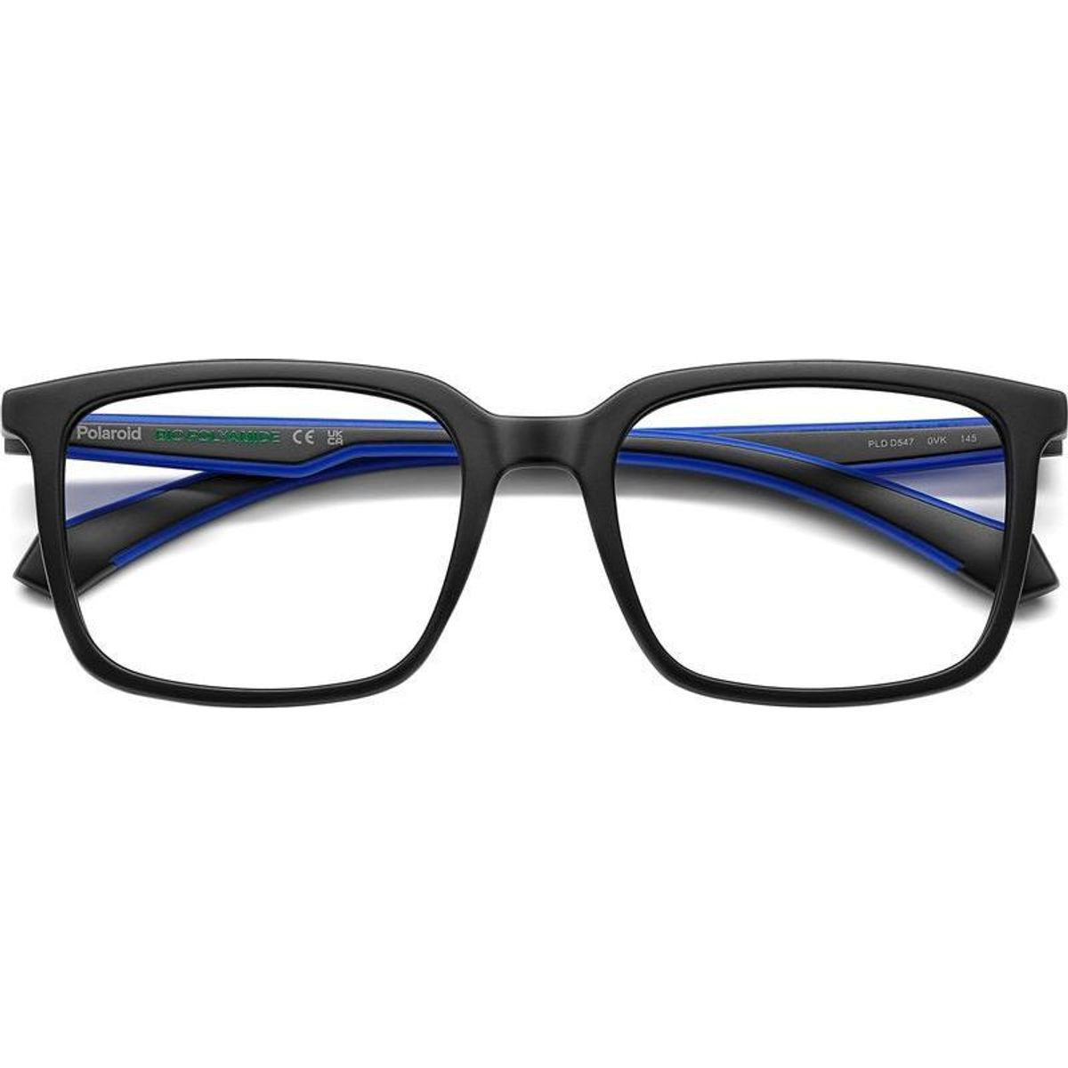 PLD D547, Matte Black Blue/Clear Lenses