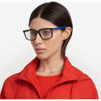 PLD D547, Matte Black Blue/Clear Lenses