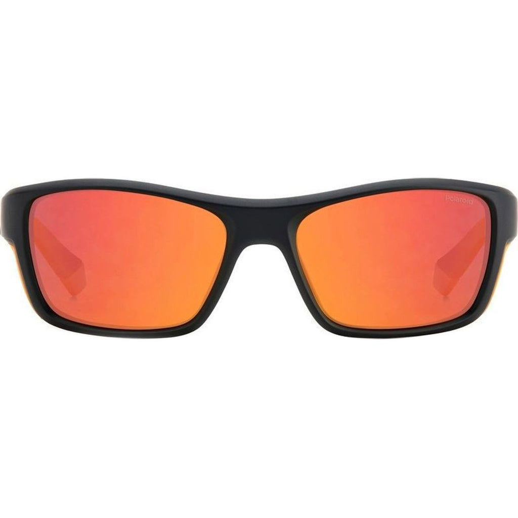 PLD 7046/S, Matte Black and Orange/Red Mirror Polarised