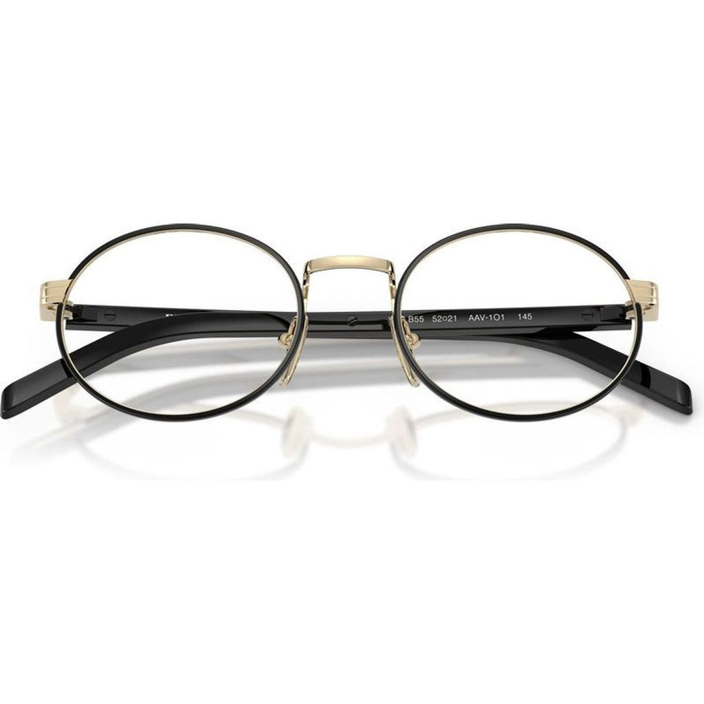 PRB55V, Pale Gold and Black/Clear Lenses 52 Eye Size