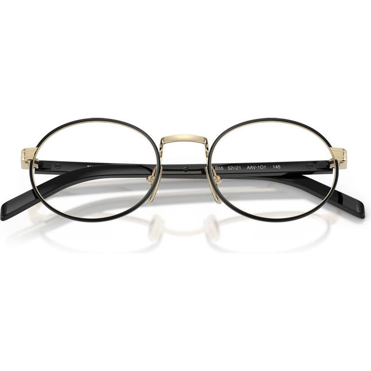 PRB55V, Pale Gold and Black/Clear Lenses 52 Eye Size