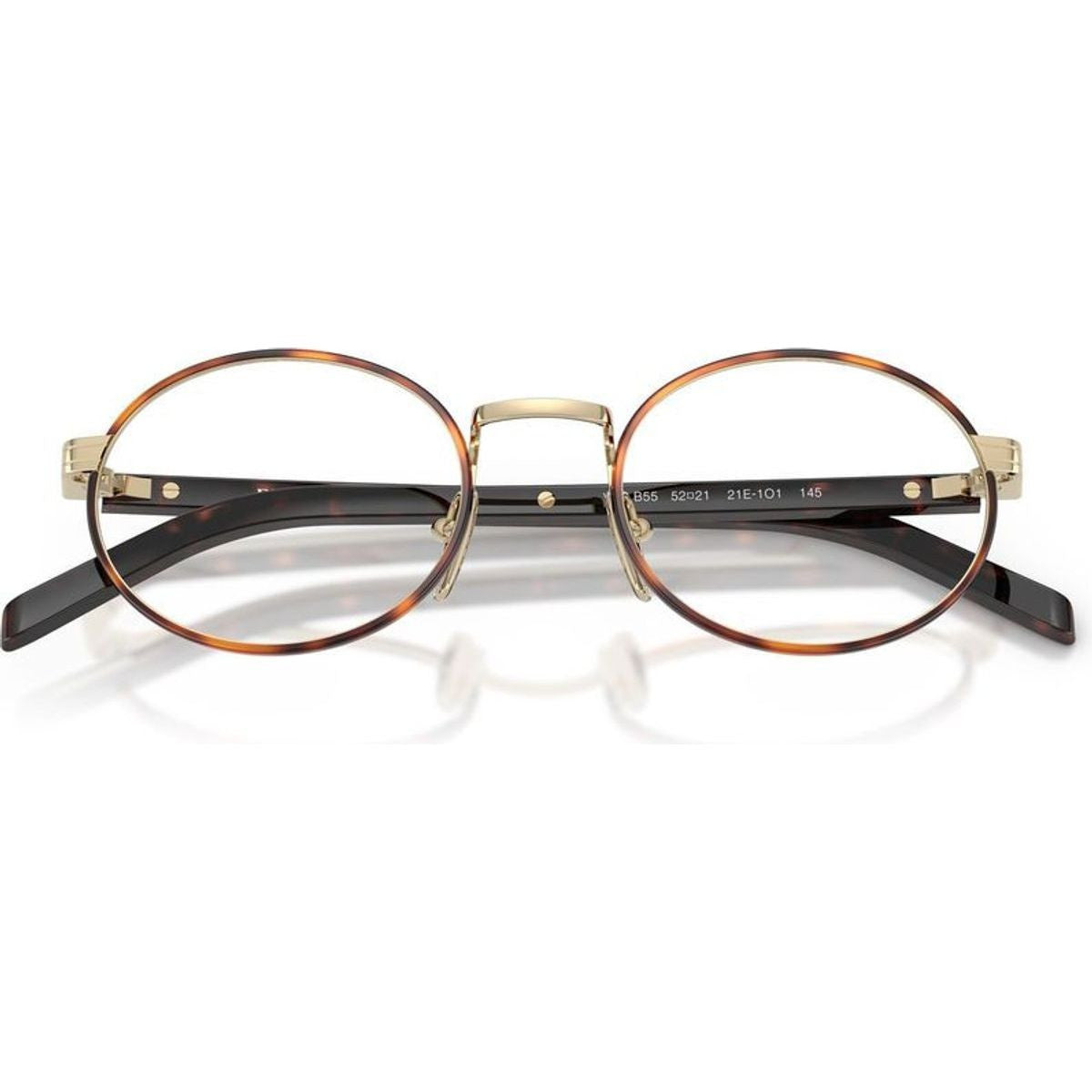 PRB55V, Pale Gold and Root Tortoise/Clear Lenses 52 Eye Size