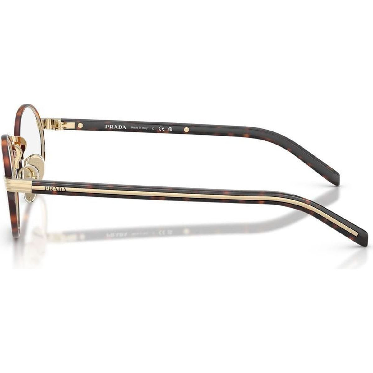 PRB55V, Pale Gold and Root Tortoise/Clear Lenses 52 Eye Size
