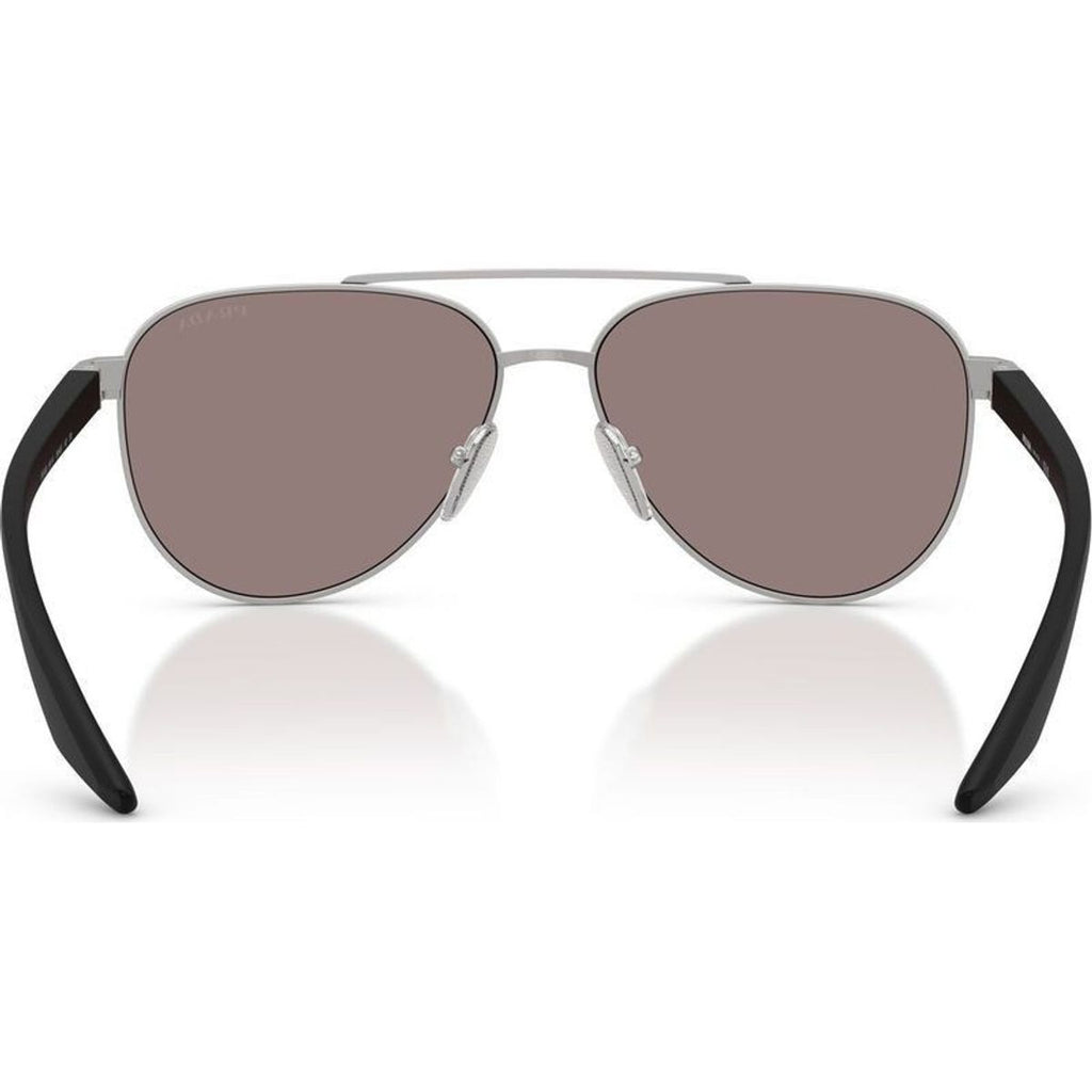 PSA52S, Matte Grey/Purple Brown Silver Mirror Lenses