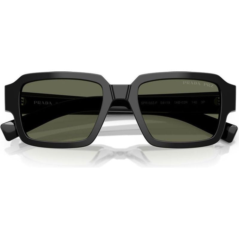 PR02ZSF, Black/Green Polarised Glass Lenses