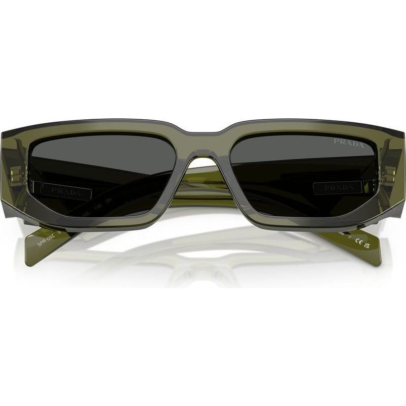 PR09ZS, Transparent Military Green/Dark Grey Lenses