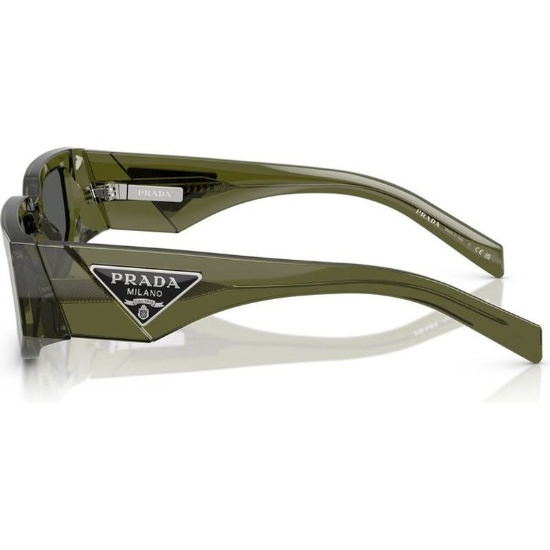 PR09ZS, Transparent Military Green/Dark Grey Lenses