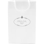 Prada Shopping Bag, White with White Rope Handle