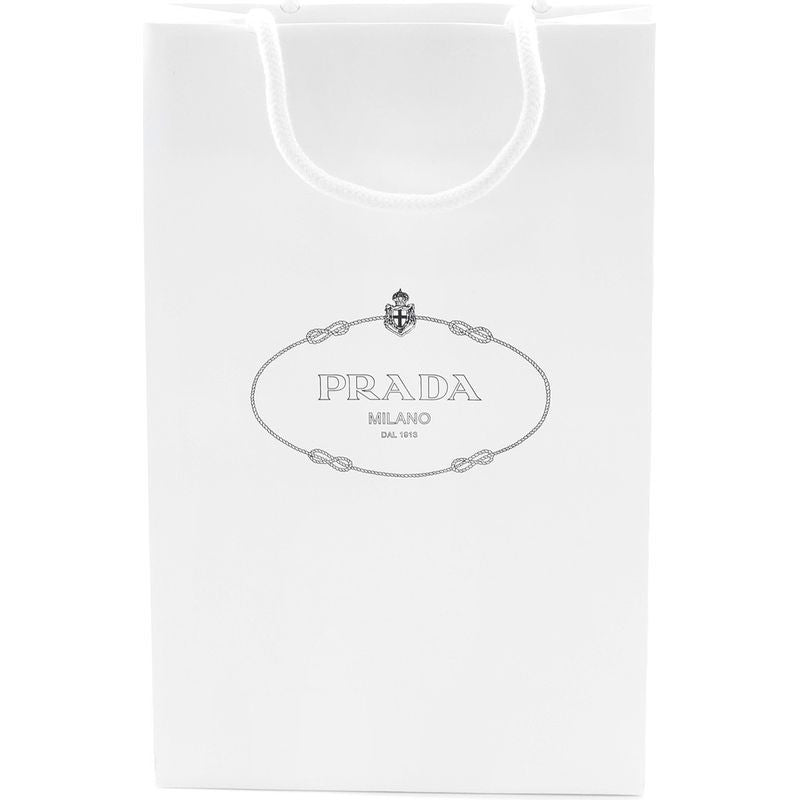 Prada Shopping Bag, White with White Rope Handle