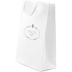 Prada Shopping Bag, White with White Rope Handle