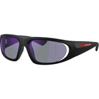 Prada Linea Rossa PSB03S Matte Back Blue Violet Mirror Angle